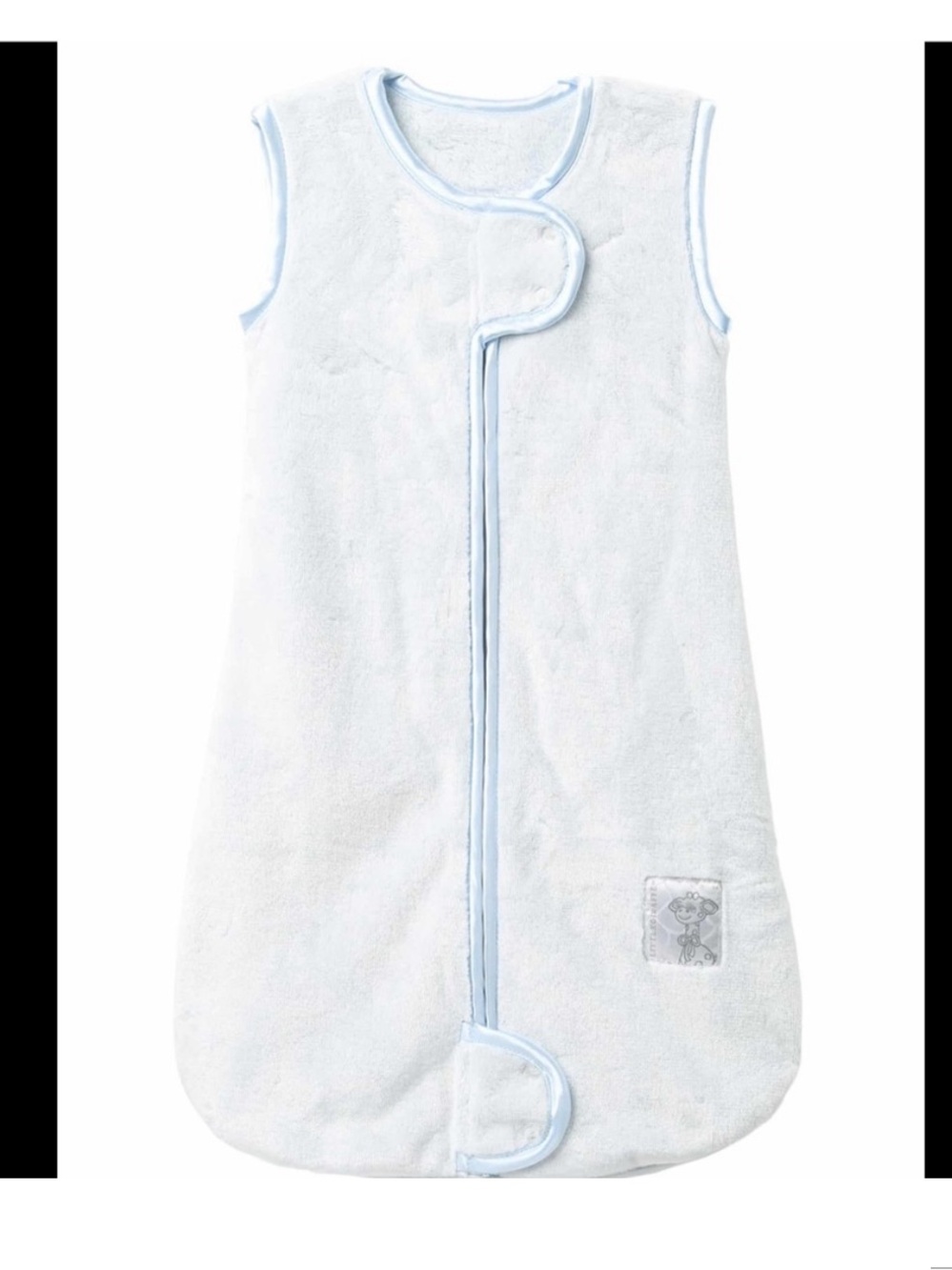 NEW Little Giraffe Powder Plush Dream Sack, White Blue, 0-6 Months